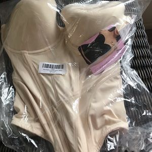 Jezelbel Low Back Nude Bustier Strapless Bra 38DD